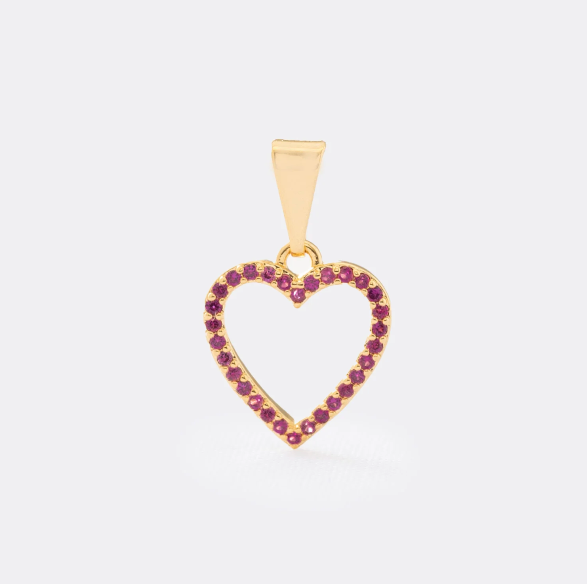corazon silueta con circones
