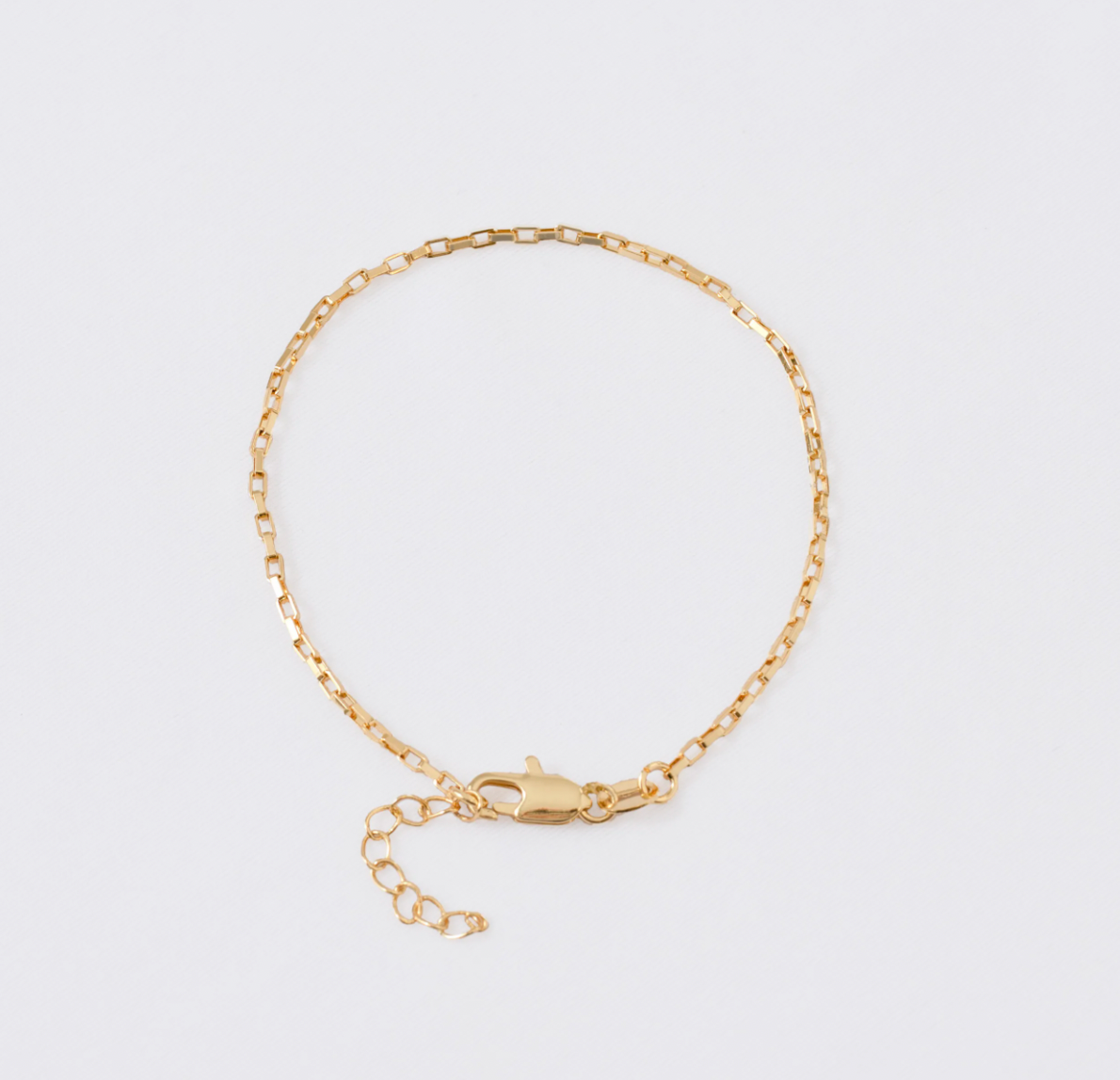 Pulsera Vintage — Eslabones Rectangulares Oro Laminado 18K | 16 cm + Extensor