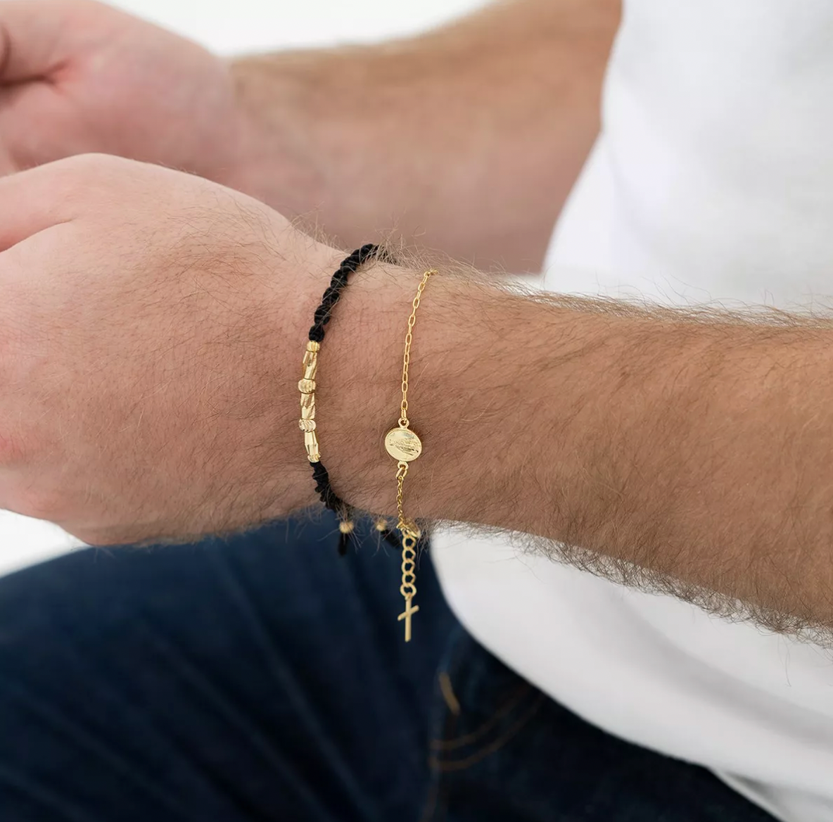 Pulsera Virgen Milagrosa — Fe y Elegancia Oro Laminado 18K | 16.5 cm + Extensor