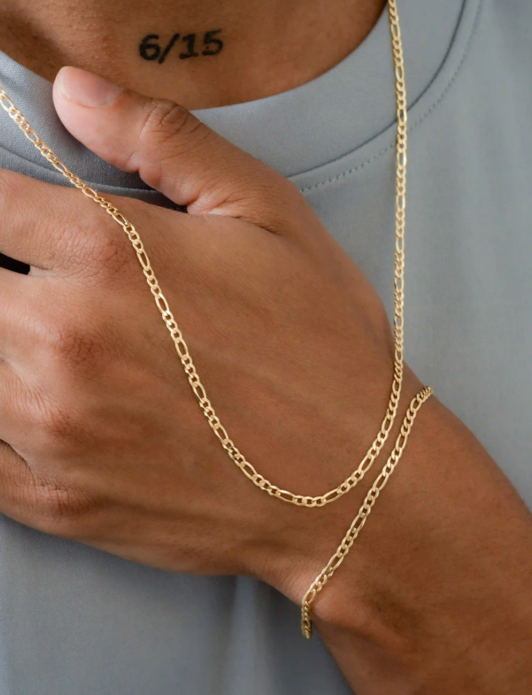 Pulsera Cartier — Eslabones Clásicos Oro Laminado 18K | 19.5 cm