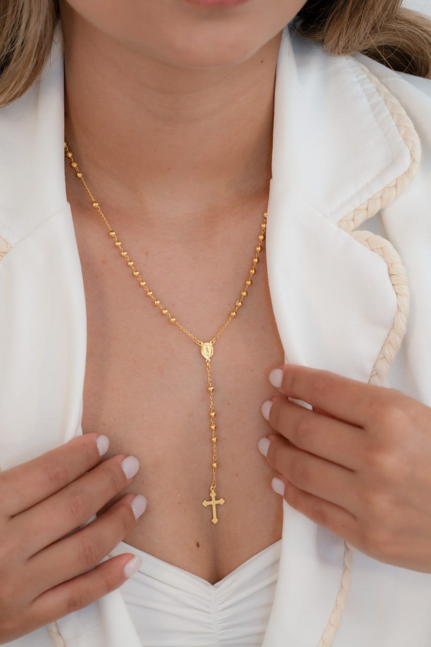 Rosario 50 cm Oro Laminado 18K