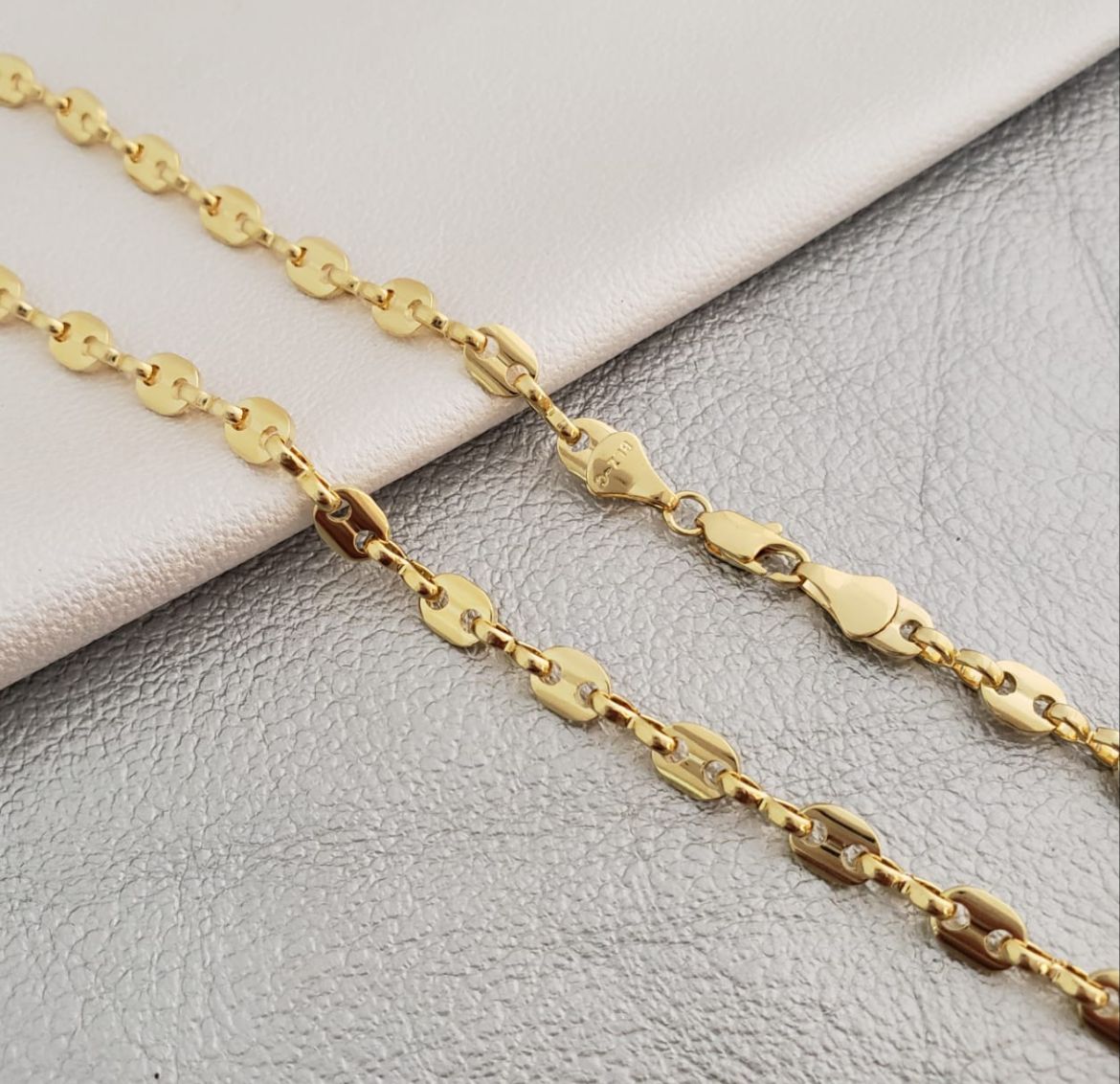 Cadena Gucci IT — Base Plata Italiana Laminada en Oro 18K | 2.5 mm | 45 cm