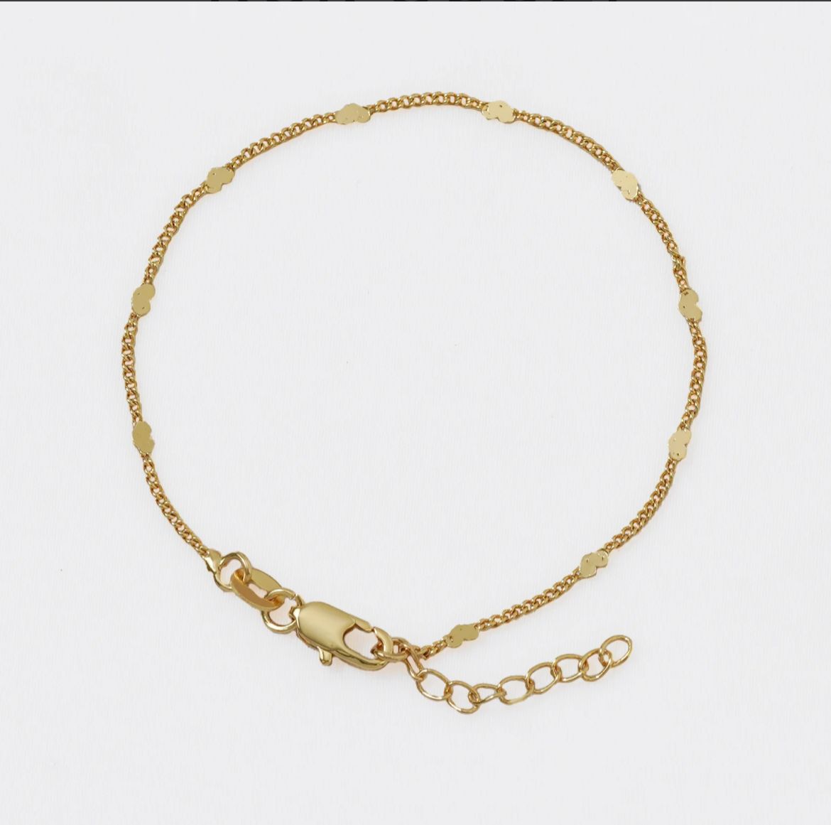 Pulsera In Love — Cubana Fina con Corazones 18K
