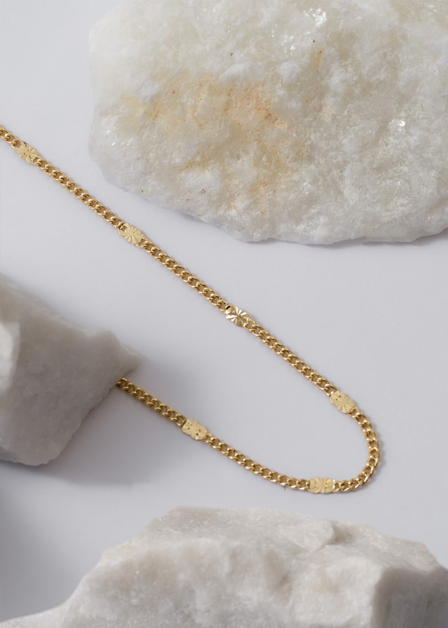 Cadena Cubana Con Destellos 60 cm