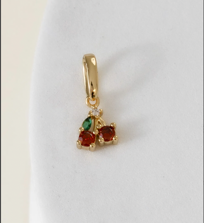 Dije Cherry — Cereza Delicada Oro Laminado 18K