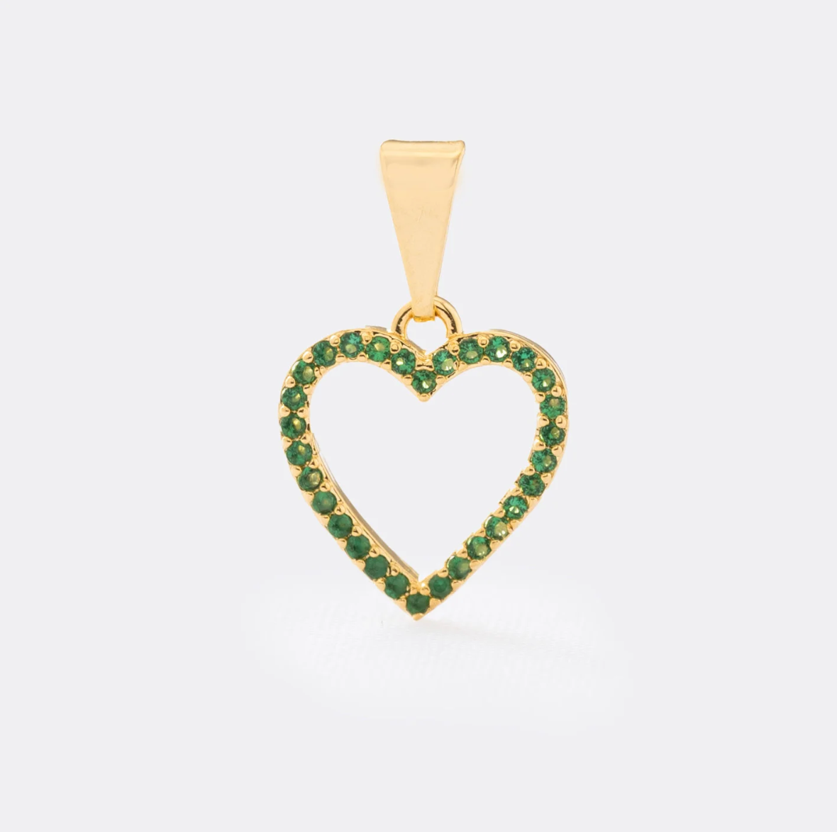 corazon silueta con circones