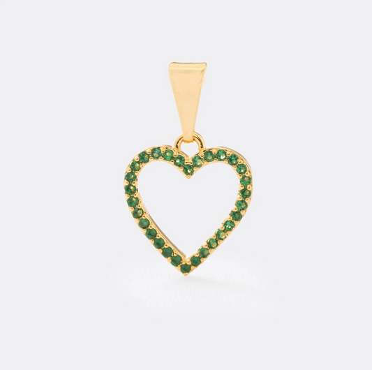 corazon silueta con circones