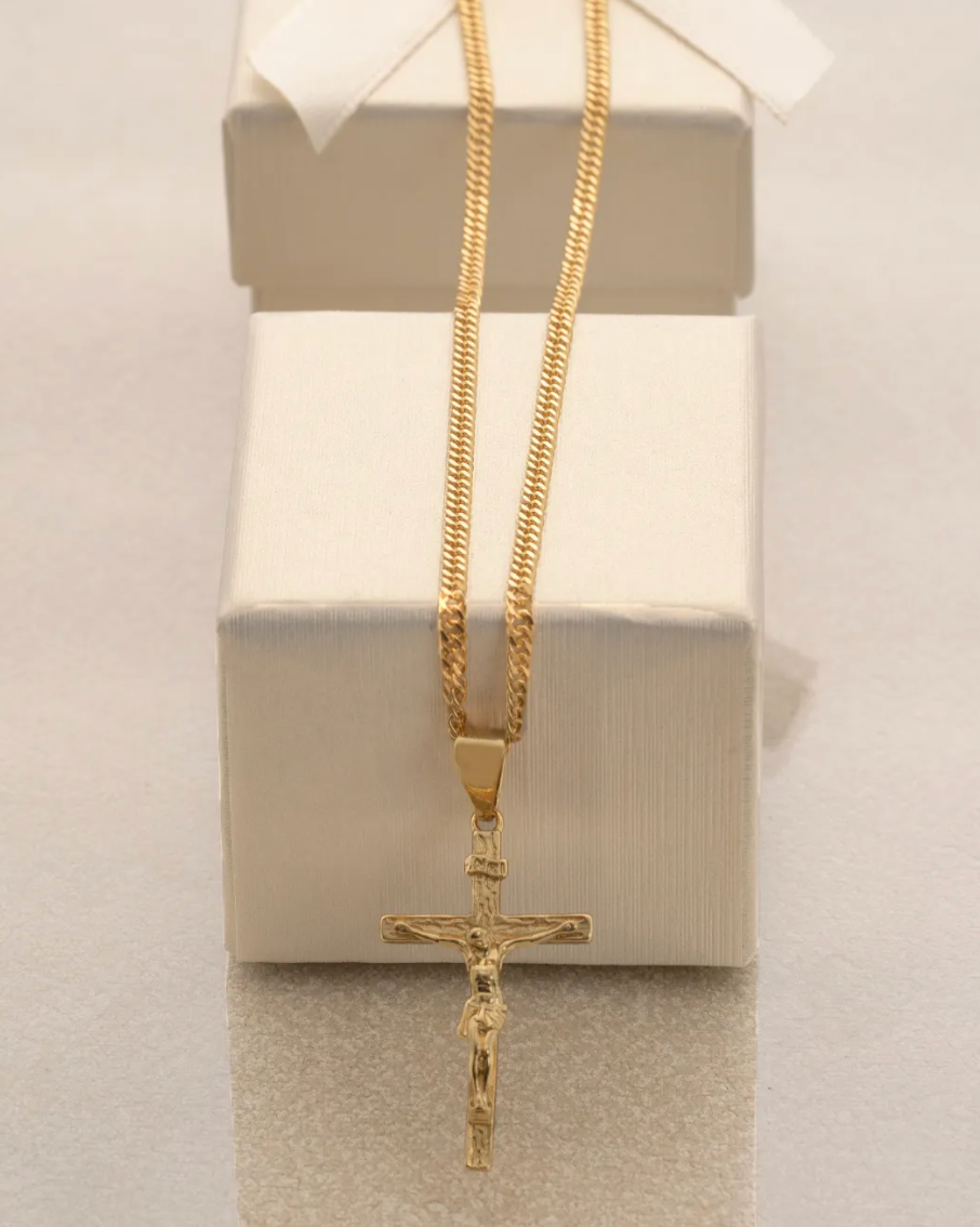Cadena Cubana Continua — Base Plata Italiana Laminada en Oro 18K | 2.3 mm | 65 cm
