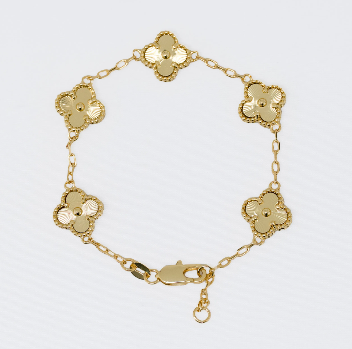 Pulsera Clover Gold — Tréboles Oro Laminado 18K | 18 cm