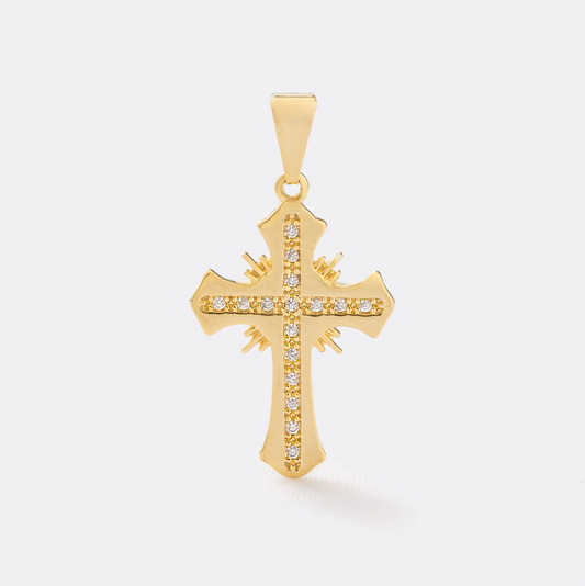 Cruz Sagrada Circonias Cristal