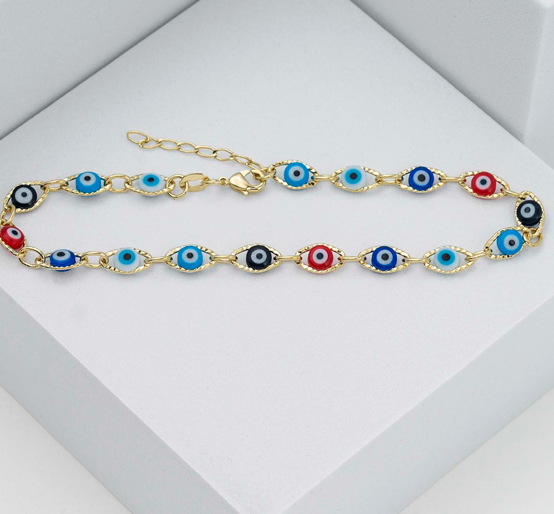 T Ojo Turco Multicolor 23 Cms + 2 Cms Extensor