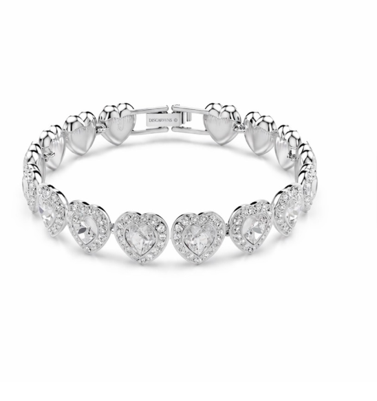 PULSERA ARIANA X SWAROVSKI PLATEADA