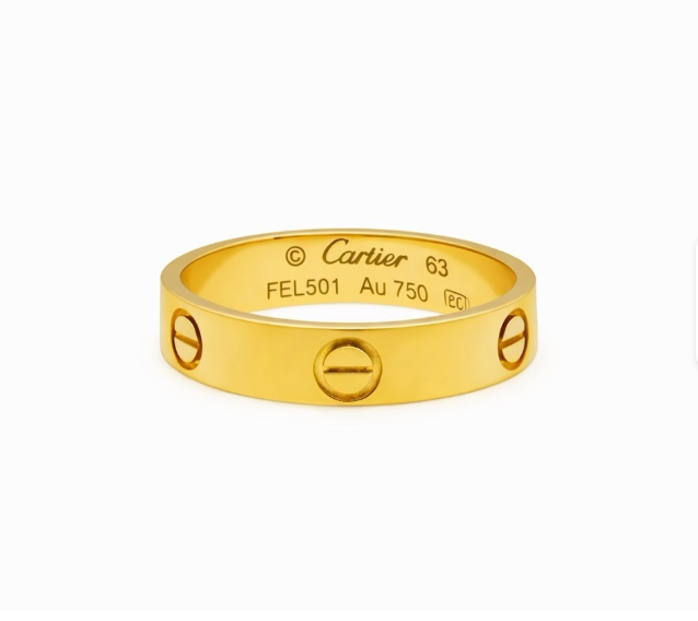 ANILLO LOVE SIN CIRCONES DORADO