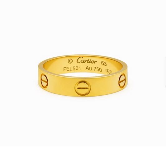 ANILLO LOVE SIN CIRCONES DORADO