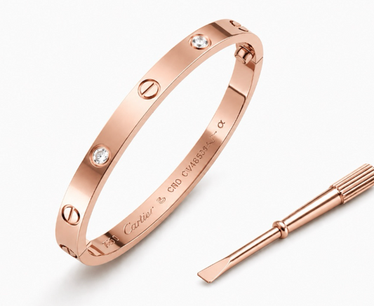 ARO LOVE CON CIRCONES ORO ROSA
