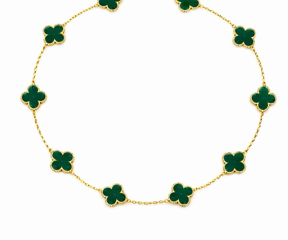 Collar Vnc verde con dorado