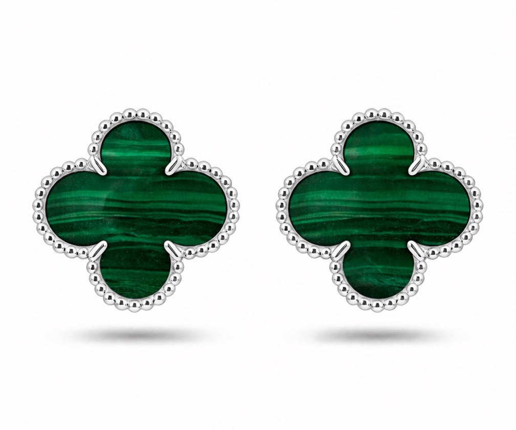 Topos Vnc verde plata 925