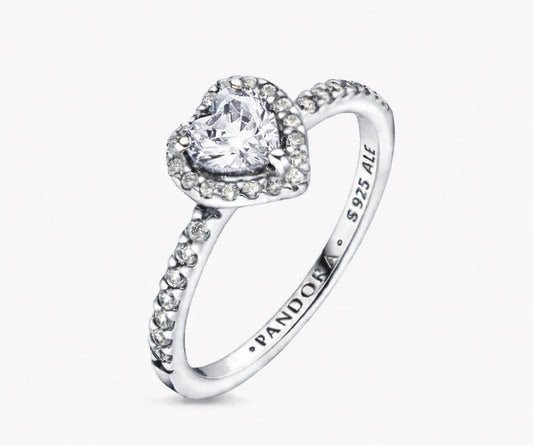 Anillo corazón blanco