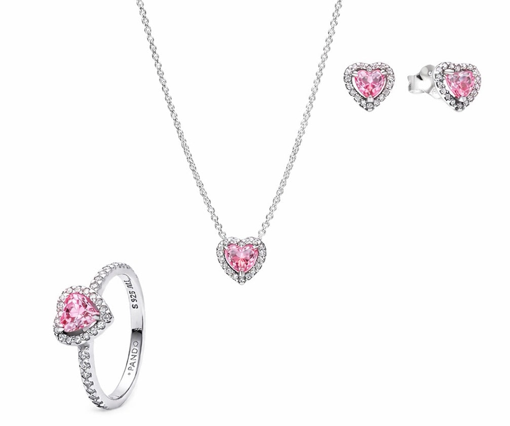 Combo corazón rosado