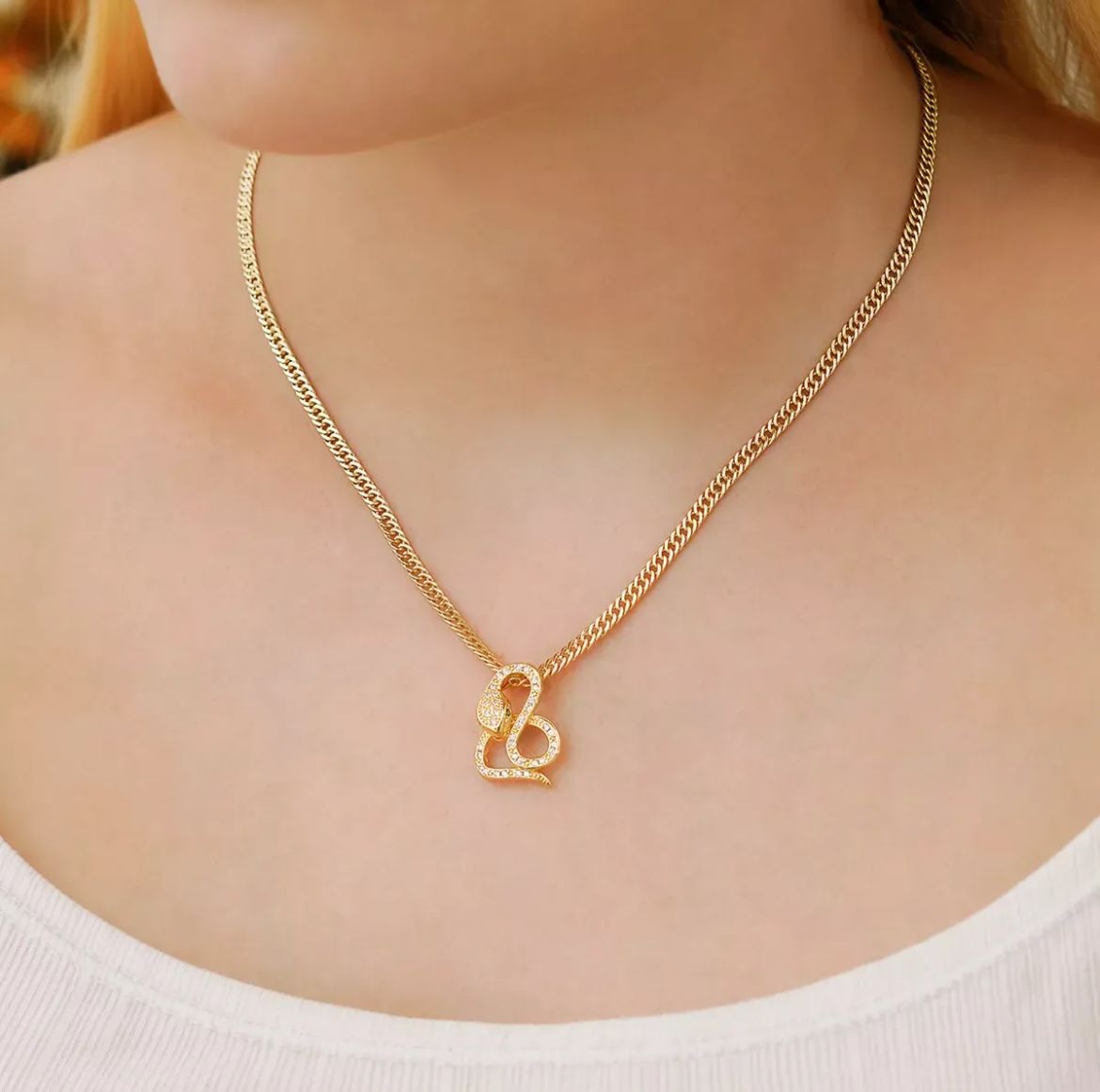 Cadena Cubana Continua — Base Plata Italiana Laminada en Oro 18K | 2.3 mm | 65 cm