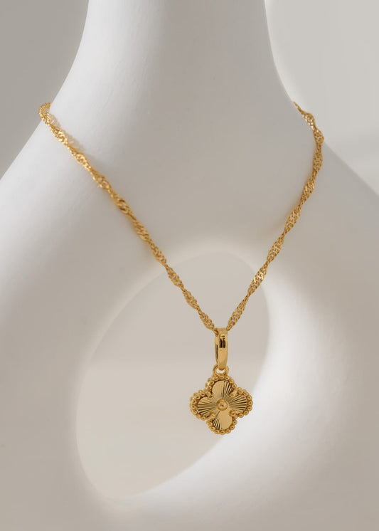 Cadena Singapur — Tejido en Espiral Oro Laminado 18K | 1.1 mm | 45 cm